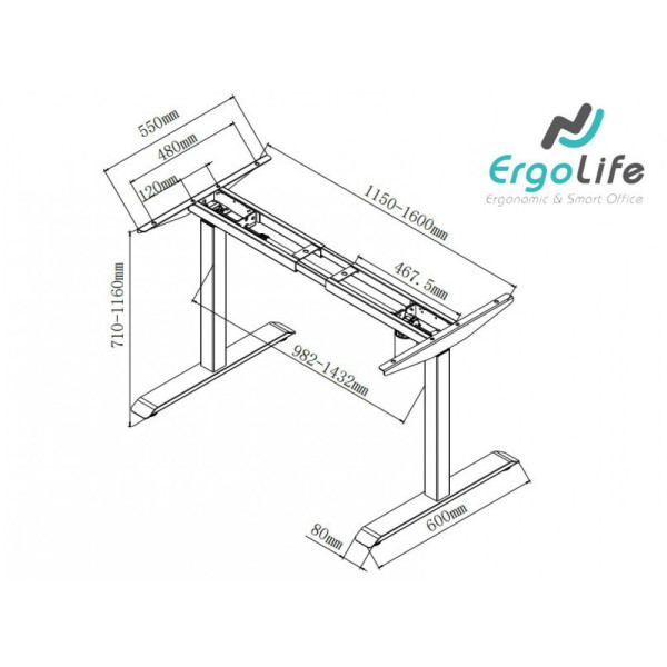 Bàn nâng hạ thông minh Ergonomic ERD-1230