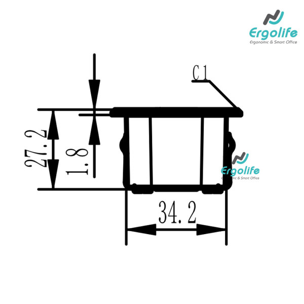 Chấu cắm cho ổ điện bàn họp ray trượt OEGD001 