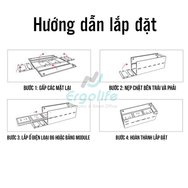 Combo Nắp Hộp Điện OEFG320 + Hộp Chứa Ổ Cắm Điện Âm Bàn OEDH003A