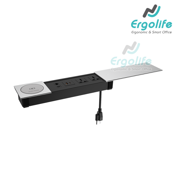 Ổ cắm điện âm bàn nắp trượt tích hợp sạc không dây OEXH215AC