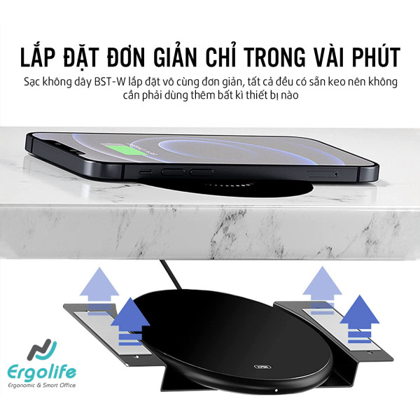 Sạc không dây thông minh âm bàn cao cấp E30