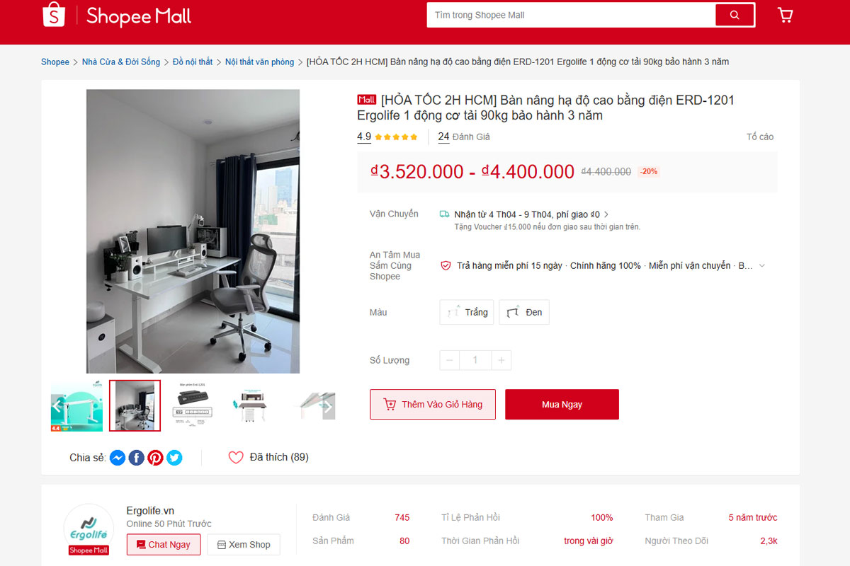Có nên mua bàn nâng hạ trên Shopee không?