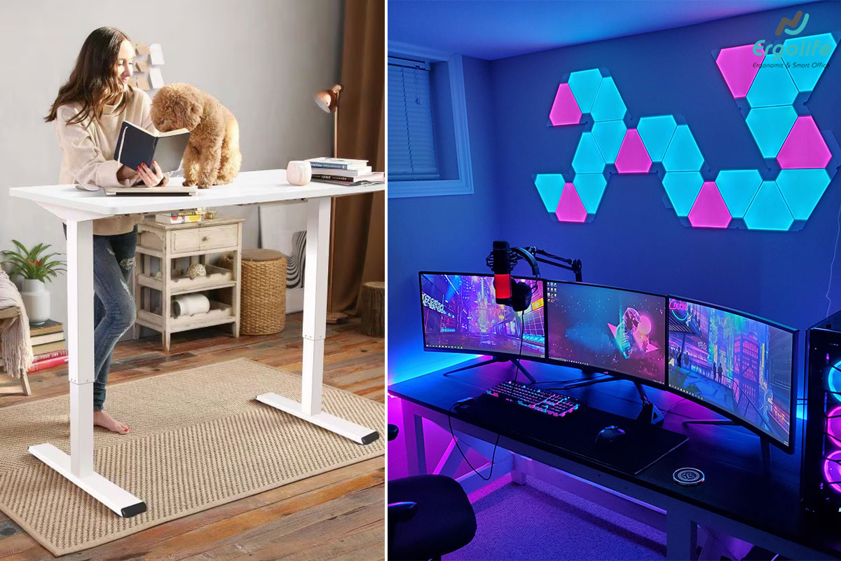 Nên setup góc làm việc công thái học hay gaming?