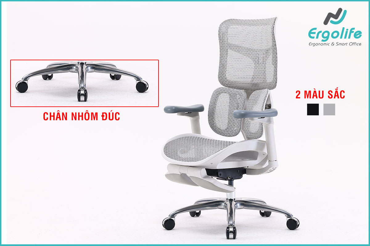 Ghế công thái học Sihoo Doro S100 chân nhôm đúc chỉ có tại Ergolife