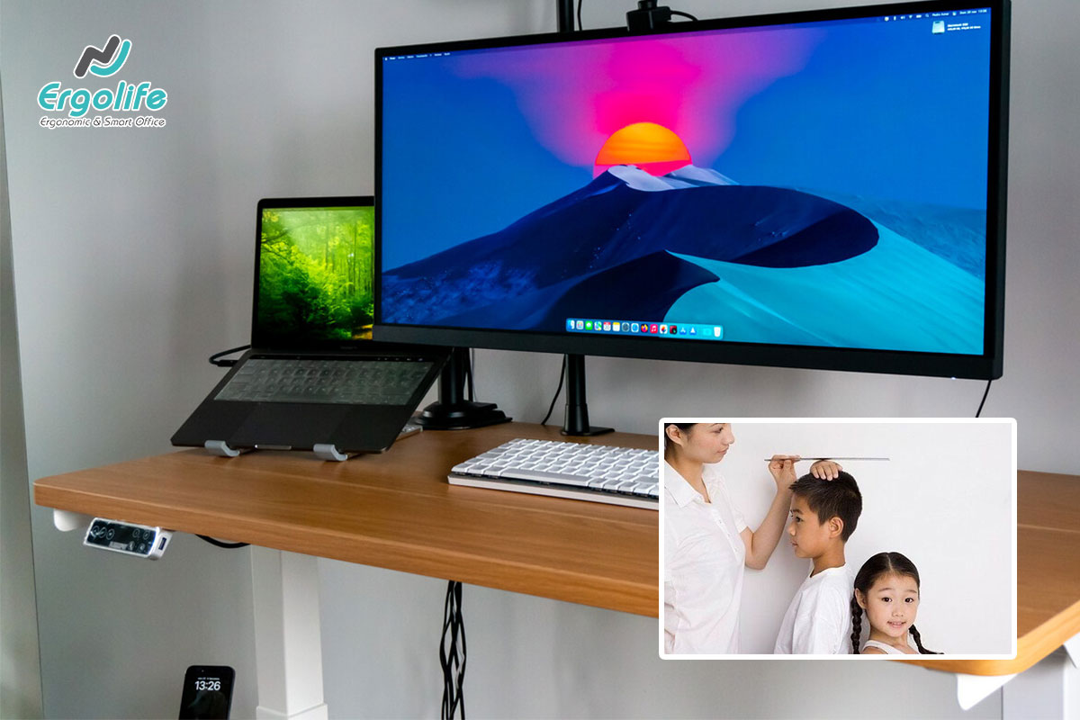 Chọn bàn làm việc phù hợp với chiều cao trung bình của người việt nam
