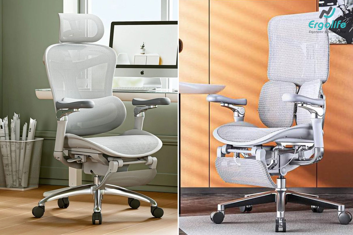 Xu hướng chọn ghế công thái học màu trắng cho góc làm việc