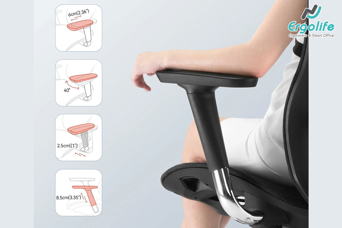 Các loại tay đỡ phổ biến trên ghế công thái học, nên chọn loại nào?